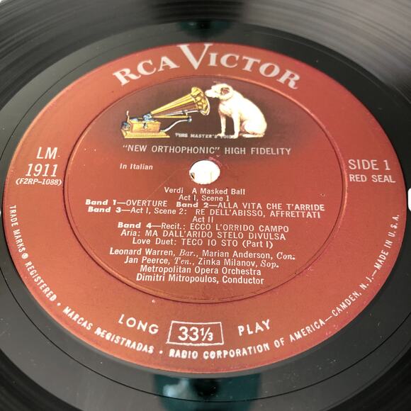 Giuseppe Verdi - A Masked Ball (Highlights) 1955 Vinyl Record Double LP Opera - Picture 4 of 6